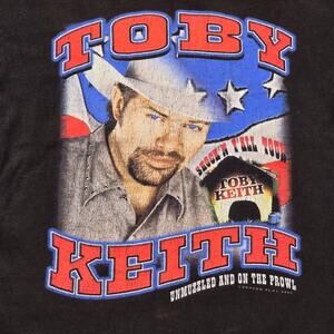 Vintage Delta Toby Keith Shock N Y’all Tour Band Graphic T Shirt Tee